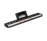 Piano eléctrico plegable de 88 teclas con luces, teclado portátil de tamaño completo MIDI