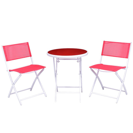 Juego de bistró plegable para patio de 3 piezas para balcón o espacio exterior
