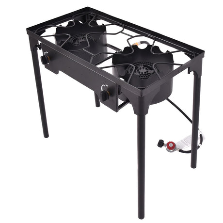 Parrilla de barbacoa de cocina para exteriores de doble quemador de 150000 BTU