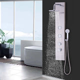 Panel de ducha de acero inoxidable de 47 pulgadas con jets de masaje y ducha de mano