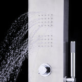 59” Stainless Steel Shower Panel with Massage Jets and Hand Shower