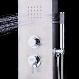 59” Stainless Steel Shower Panel with Massage Jets and Hand Shower
