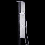 59” Stainless Steel Shower Panel with Massage Jets and Hand Shower