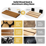 20 Inch Wall Mounted Teak Wood Folding Shower Bath Seat