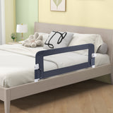 Barandilla de cama plegable, barrera de seguridad para bebés que se abate