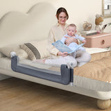 Barandilla de cama plegable, barrera de seguridad para bebés que se abate