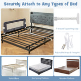 Barandilla de cama plegable, barrera de seguridad para bebés que se abate