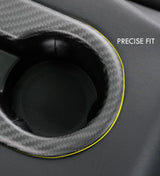 Backseat Cup Holder for Tesla Model 3 Model Y - Carbon Fiber Interior Mods