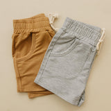 Pantalones cortos de rizo de bambú con cordón