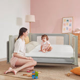 Barandilla protectora de cama para niños pequeños con altura ajustable y cierre de seguridad