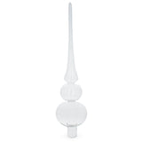 Double Ball Clear Glass Christmas Tree Topper 12.5 Inches
