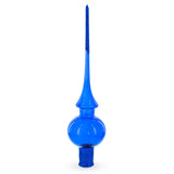 Translucent Blue Glass Christmas Tree Topper 11 Inches
