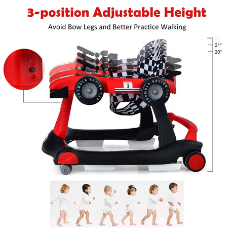 Andador plegable 4 en 1 con altura ajustable