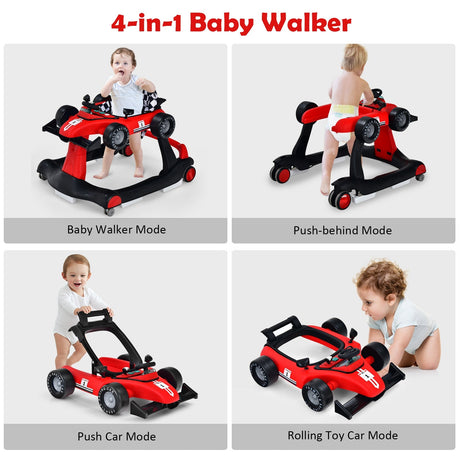 Andador plegable 4 en 1 con altura ajustable