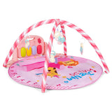 Baby Activity Play Piano Gym Mat with 5 Hanging Sensory Toys