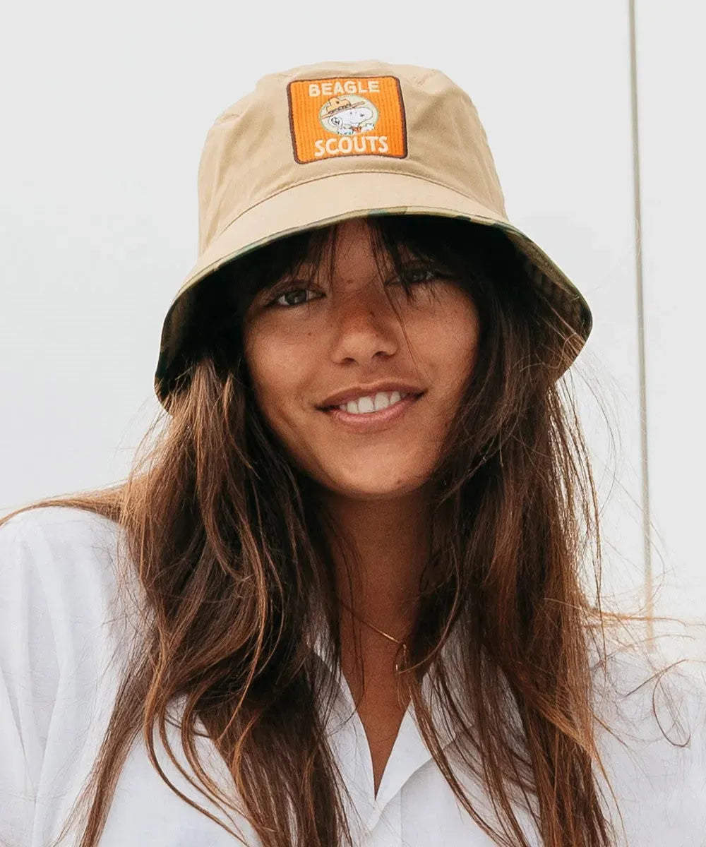 Peter Grimm Peanuts Beagle Scout Bucket - Sombrero tipo pescador de algodón