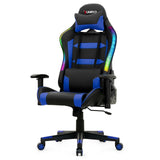Silla Gaming Giratoria Ajustable con Luces LED y Mando a Distancia