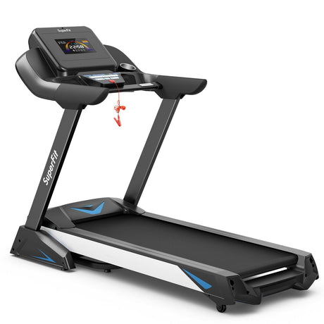 Cinta de correr de 4.75 HP con APP y inclinación automática para casa y apartamento-Negro