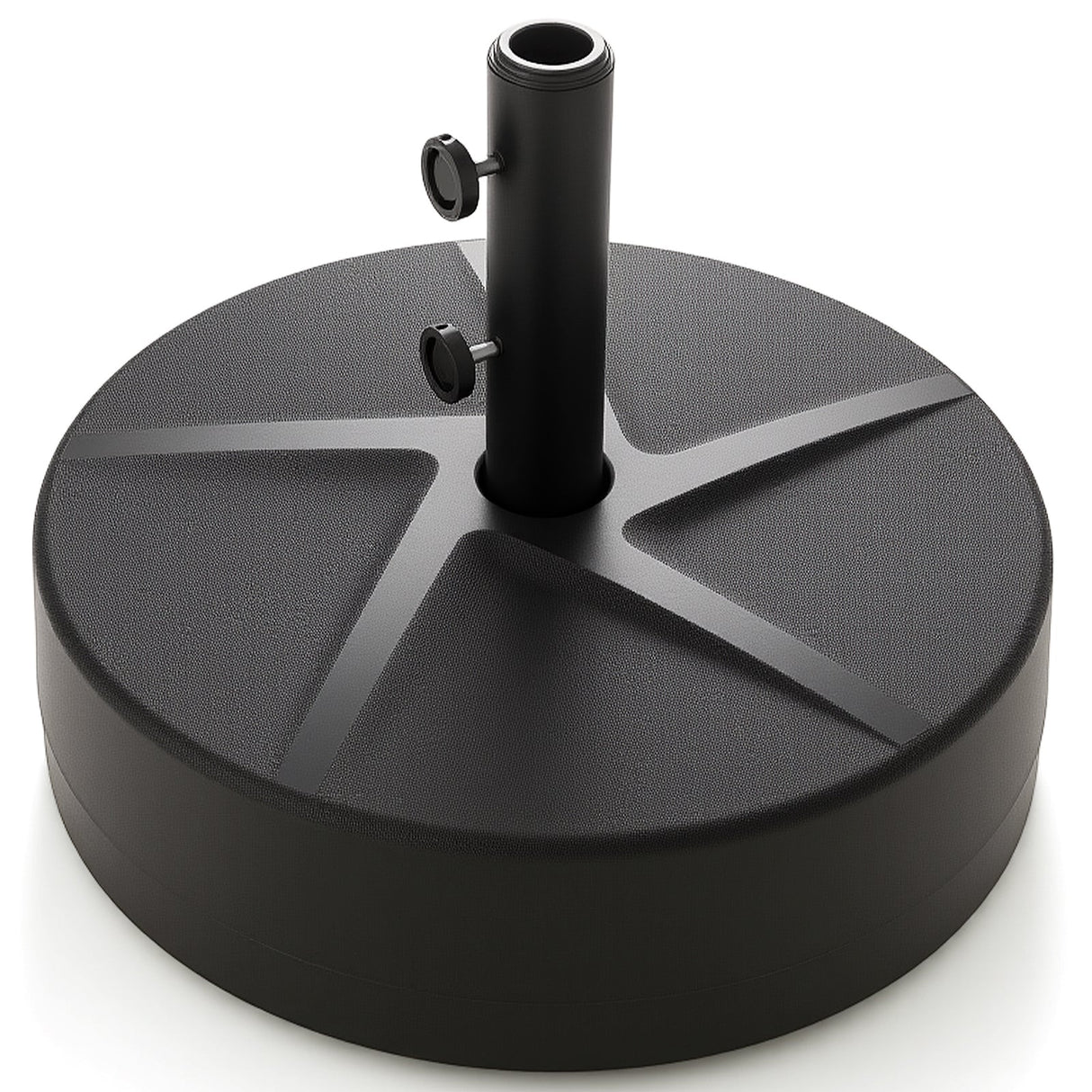 Base de sombrilla para patio, 88 libras de capacidad, rellenable con agua y arena, soporte para sombrilla de mesa para mercado - Negro