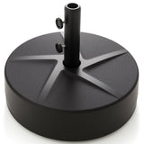 Base de sombrilla para patio, 88 libras de capacidad, rellenable con agua y arena, soporte para sombrilla de mesa para mercado - Negro