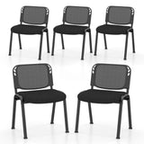 Juego de 5 sillas de conferencia apilables con respaldo de malla