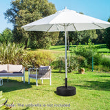 Base de sombrilla para patio, 88 libras de capacidad, rellenable con agua y arena, soporte para sombrilla de mesa para mercado - Negro