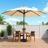 Base de sombrilla para patio, 88 libras de capacidad, rellenable con agua y arena, soporte para sombrilla de mesa para mercado - Negro