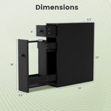 Black Bathroom Cabinet Space Saver Storage Organizer