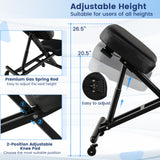 Silla Ergonómica Ajustable para Arrodillarse con Varilla de Resorte de Gas Mejorada y Cojines de Espuma Gruesos