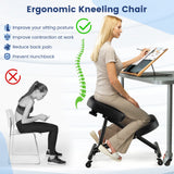 Silla Ergonómica Ajustable para Arrodillarse con Varilla de Resorte de Gas Mejorada y Cojines de Espuma Gruesos