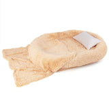 Cama Lavable y Esponjosa para Perros (Humanos) con Manta Suave y Almohada Mullida