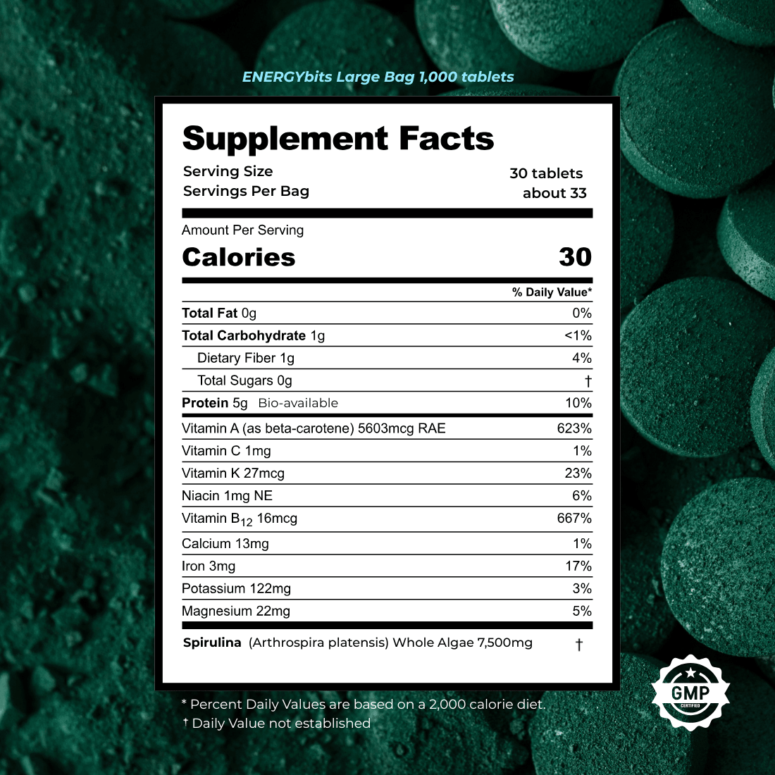 ENERGYbits® Spirulina | Large Bag