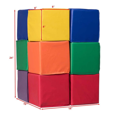 12 Piezas de Bloques Grandes de Espuma de PU de 8 Pulgadas para Niños