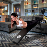 Banco de abdominales curvo ajustable para fitness