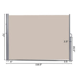 Toldo retráctil plegable de 118.5 x 71 pulgadas para patio