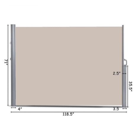 Toldo retráctil plegable de 118.5 x 71 pulgadas para patio