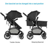 2-in-1 Foldable Pushchair Newborn Infant Baby Stroller