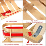 Outdoor Play Baby Kids Wooden Sled with Solid Wood Seat
