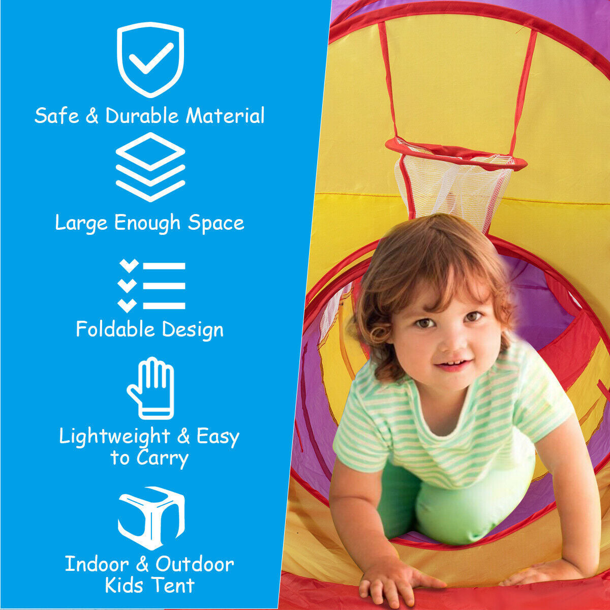7 Piezas Tiendas de Juego Pop Up de Piscina de Bolas para Niños