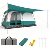 Tienda de campaña para 6-8 personas con habitaciones dobles y 2 puertas