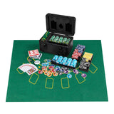 Fichas de póker de casino con 600 fichas, juego de fichas de póker Texas Holdem - Negro