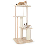 Rascador y Poste Rascador de Madera Multinivel Moderno para Gatos