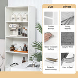 6-Tier Tall Freestanding Bookshelf with 4 Open Shelves and 2 Drawers