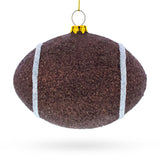Shiny Football Glass Christmas Ornament