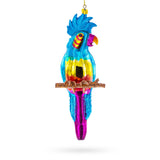 Parrot with Colorful Beads Glass Christmas Ornament
