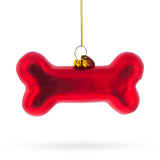 Red Bone Glass Christmas Ornament