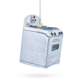 Silver Oven Stove Range Glass Christmas Ornament