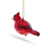 Red Cardinal Glass Christmas Ornament