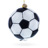 Football Player Glass Christmas Ornament