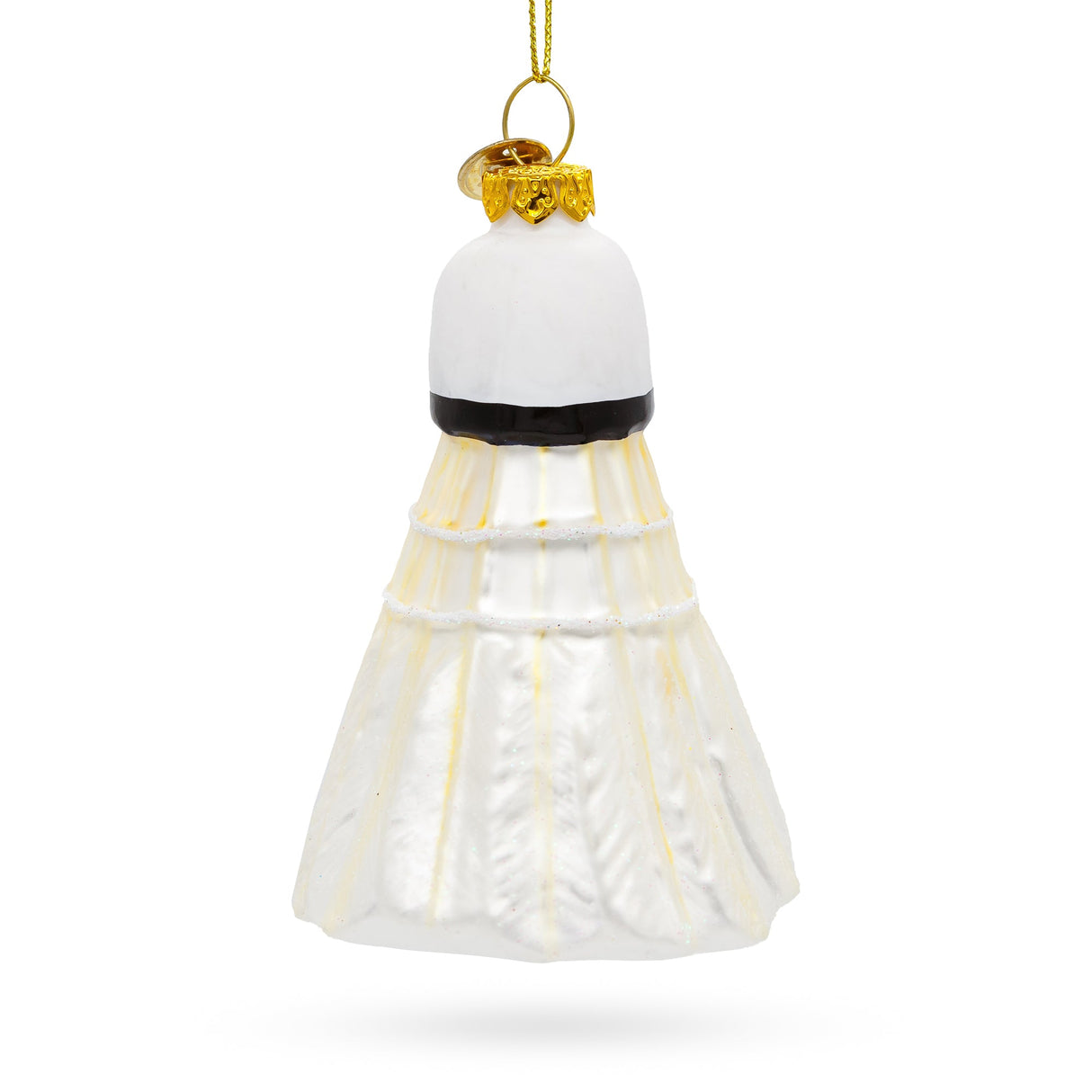 Badminton Shuttlecock Birdie Glass Christmas Ornament